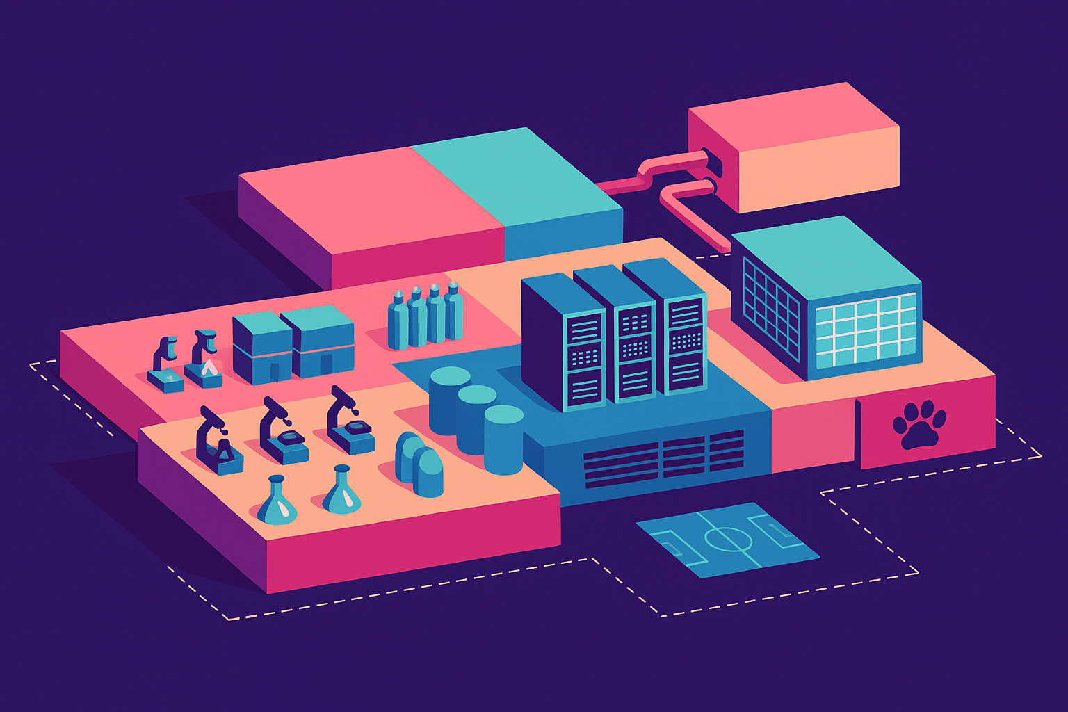 Artistic illustration representing gaps and challenges in achieving brain emulation