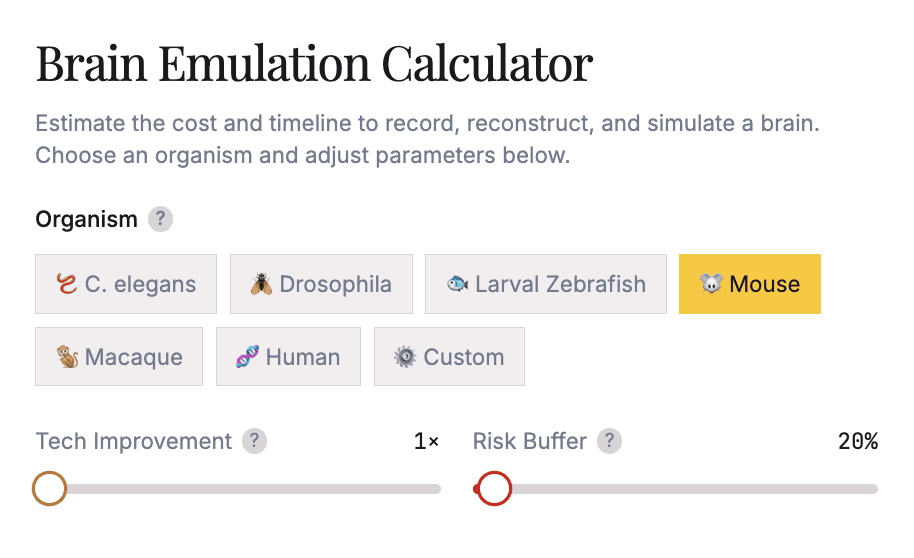 Brain Emulation Cost Guesstimator