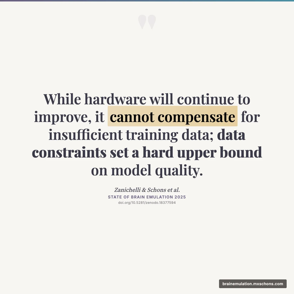 Quote: Data constraints set a hard upper bound on model quality